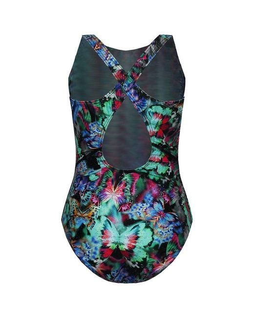 Maru Blue Ulysses Sparkle X Back Multicoloured Swimwear