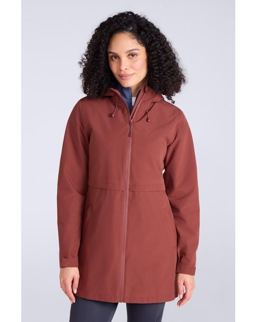 Mountain Warehouse Red 'Hilltop' Waterproof Jacket With Side Pockets Outdoors Rain Coat