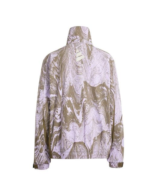 Adidas Brown Marble Patterned Full Zipper Track Jacket