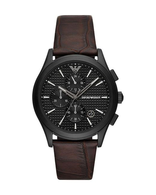 Emporio Armani Black Paolo Watch Ar11549 Leather (Archived) for men