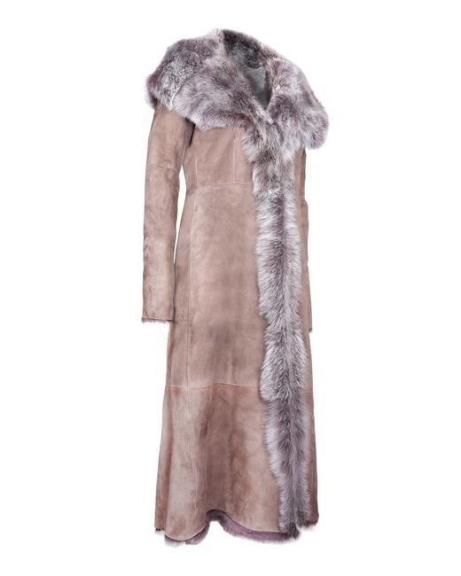 Infinity Leather Brown Full Length Hooded Toscana Sheepskin Trench Coat-Donetsk