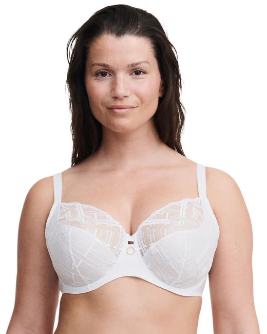 Chantelle White C21S10 Graphic Support Full Cup Bra