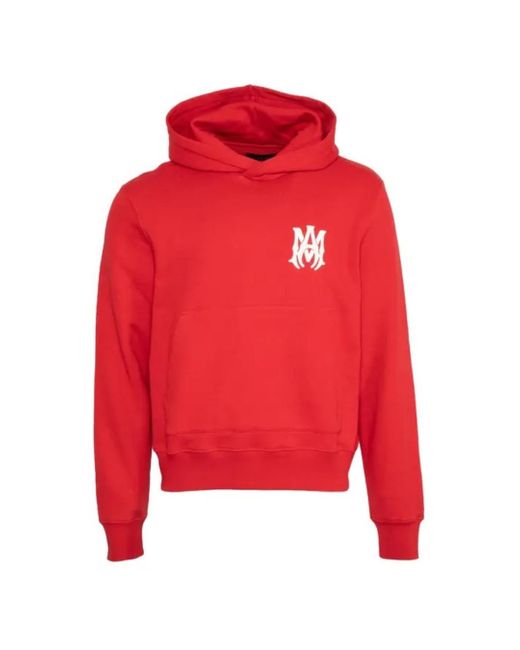 Amiri Red Ma Logo Hoodie Cotton for men