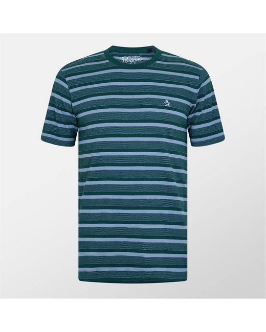 Original Penguin Blue Regular Fit Crew Neck T-Shirt for men