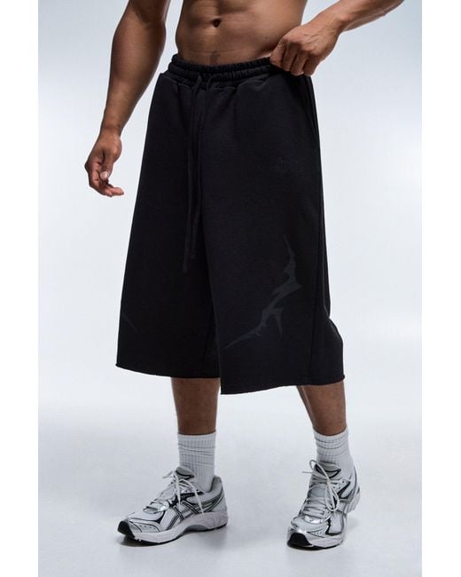 BoohooMAN Black Active Jort for men