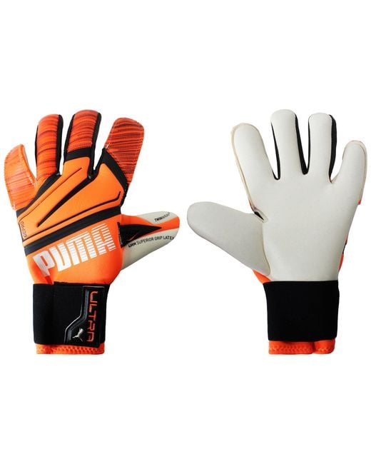 PUMA Black Hybrid Pro Spepctra Goalkeeper Gloves for men