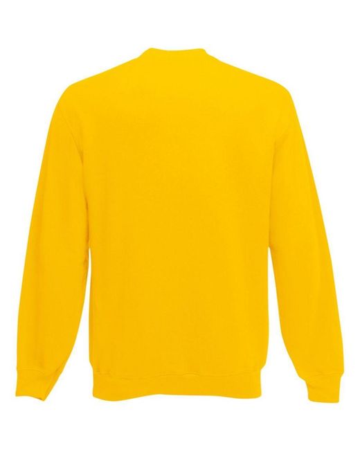 Fruit Of The Loom Yellow Set-In Belcoro Yarn Sweatshirt for men
