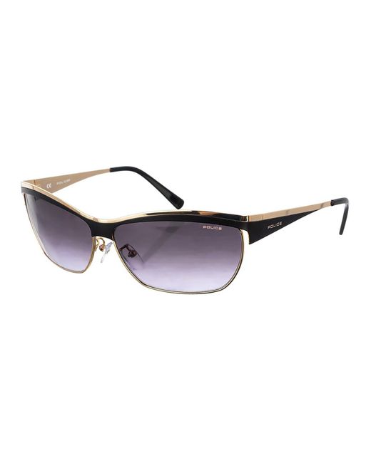 Police Multicolor Metal Sunglasses With Rectangular Shape S8764