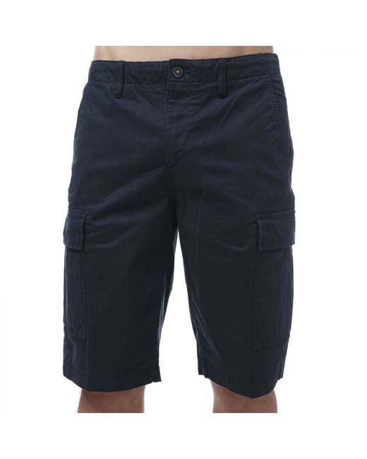 Timberland Blue Out Door Relaxed Cargo Shorts for men