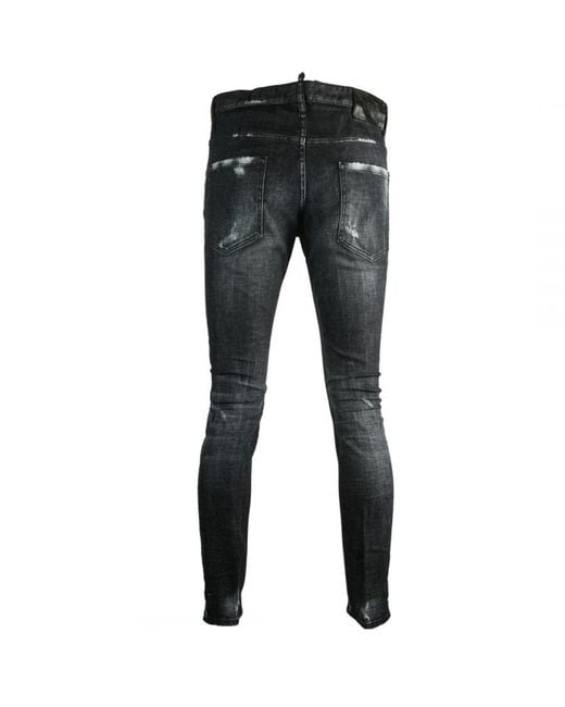 DSquared² Black Skater Jean Distressed Jeans for men