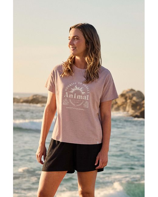 Mountain Warehouse Pink 'Phoenix' Graphic T-Shirt Cotton Summer Casual Tee