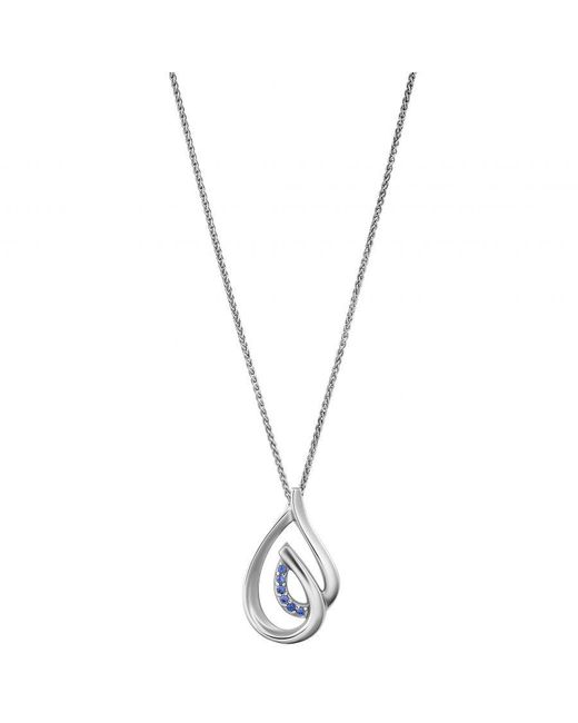 Orphelia Metallic 'Dazzle' 925 Sterling Chain With Pendant