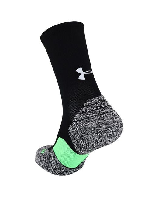 Under Armour Black Run Cushion Crew Socks for men