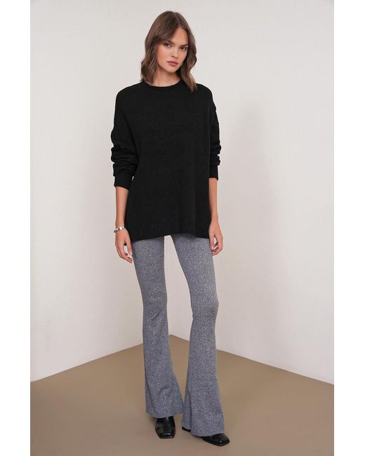 MixRay Black Oversized Strickpullover