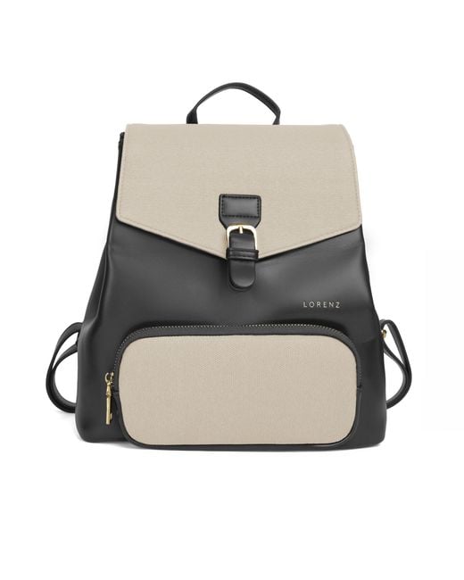 Woodland Leathers Black Small Backpack, School Work Rucksack Bag