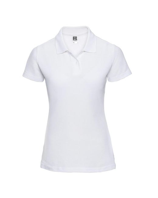 Russell White Ladies Classic Polycotton Polo Shirt