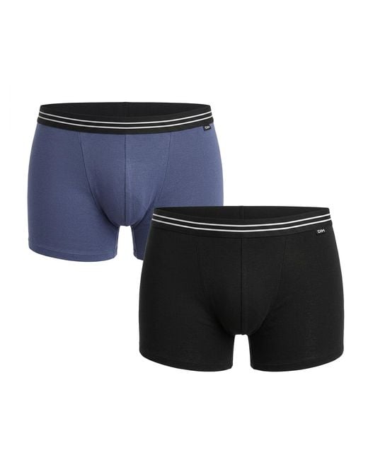 Dim Blue Pack Of 2 Elastic Cotton Boxers D6578 for men