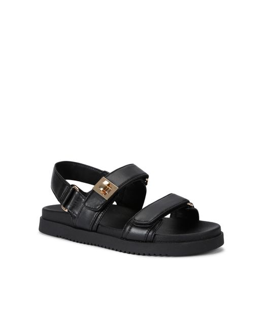 Steve Madden Black Leather Mona 017 Sandals