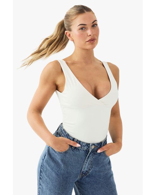 Boohoo White Buttery Soft Built