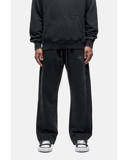Good For Nothing Black Straight Leg Joggers With Seam Detail for men