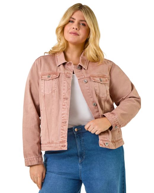 Roman Blue Curve Cotton Denim Jacket