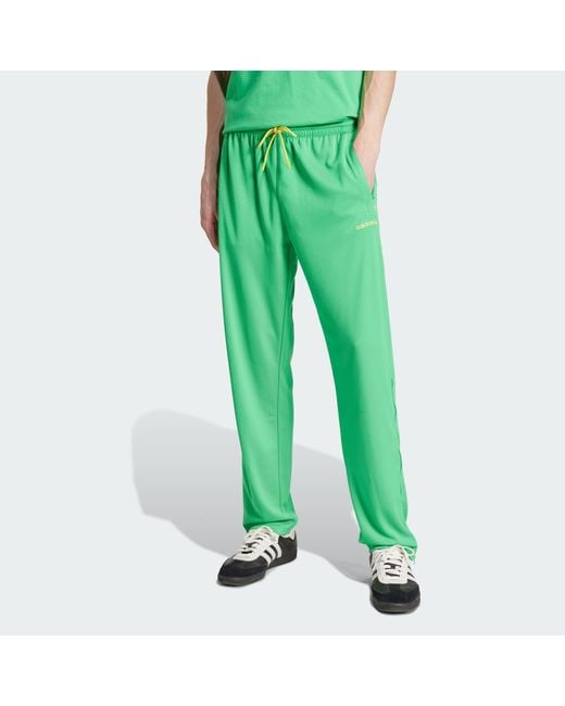 Adidas Green Zip Flare Pants for men