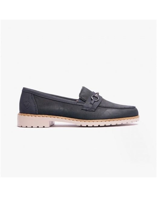 Rieker Blue 51860-14 Ladies Suede Loafers