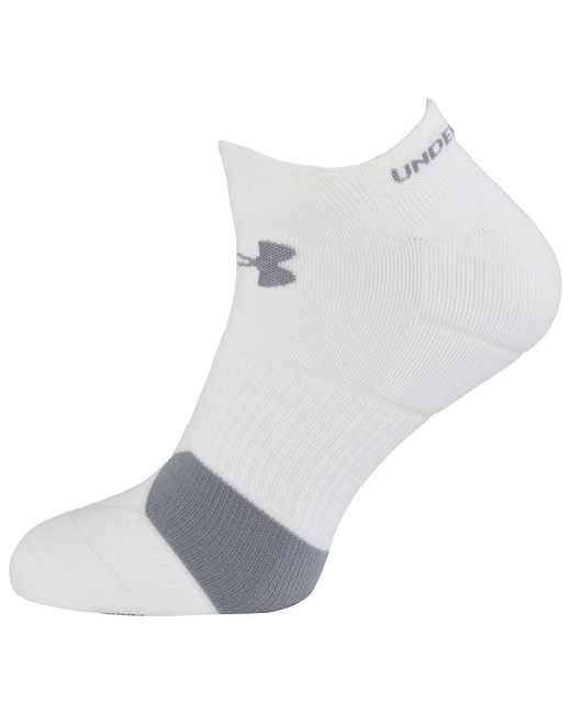 Under Armour Gray Launch Run No Show Socks for men