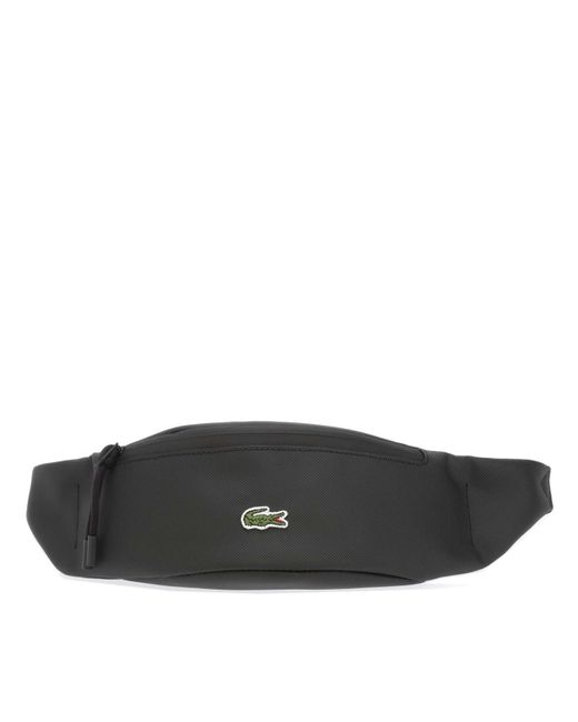 Lacoste Black Accessories Lcst Zippered Belt Bag for men