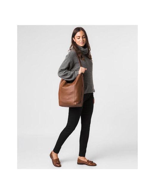Cultured London Brown 'Harrow' Leather Shoulder Bag