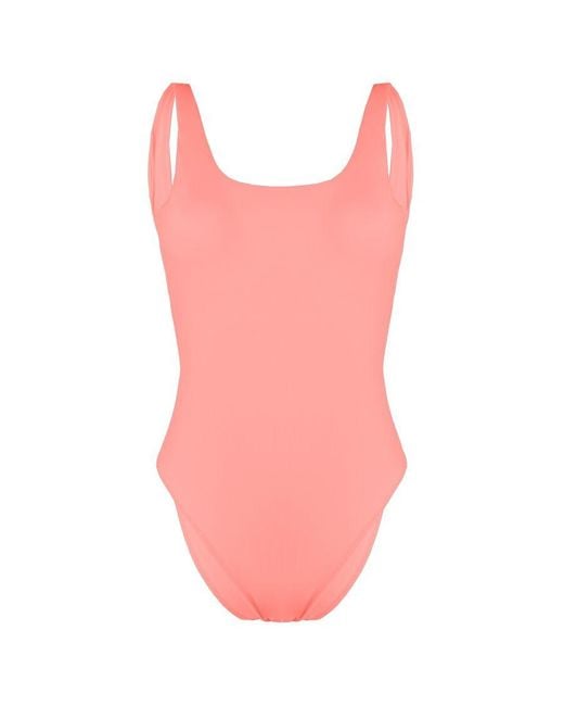 GYMSHARK Pink Open Back Swimsuit