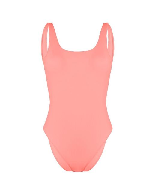 GYMSHARK Pink Open Back Swimsuit