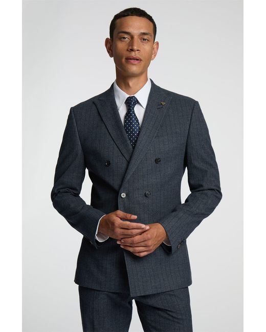 Antique Rogue Blue Slim Fit Suit Jacket for men