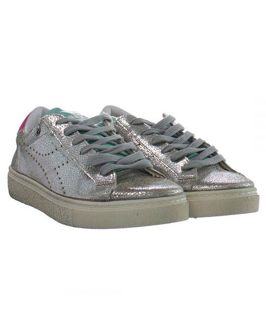 Diadora Gray Montecarlo H Lame'Dirty Trainers Leather