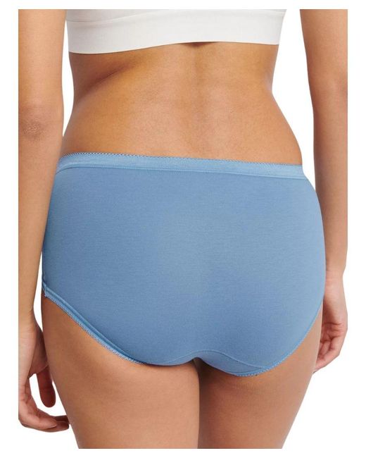 Sloggi Blue Cotton-Rich Elasticated Briefs Multipack