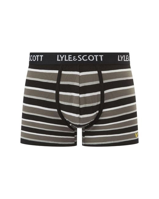 Lyle & Scott Black And Ethan 3Pk Trunks for men