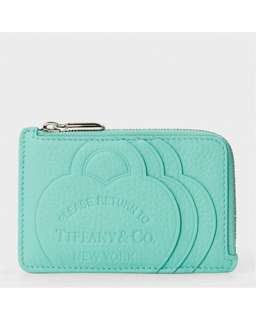 Tiffany & Co Green Accessories Zip Card Case With Key Ring