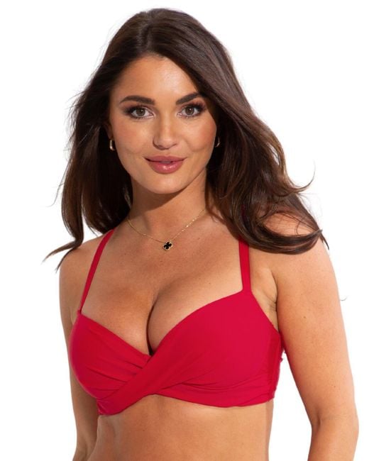 Pour Moi Free Spirit Lightly Padded Underwired Twist Front Bikini Top