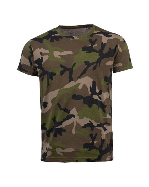 Sol's Green Camo Short Sleeve T-Shirt Cotton for men