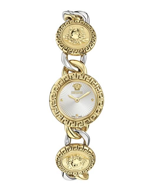 Versace Metallic La Greca Stud Icon Watch Ve0Q00325 Stainless Steel