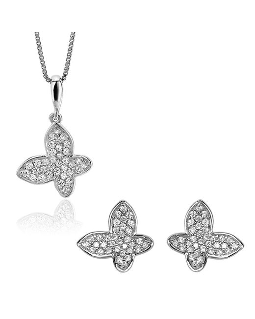 Orphelia Metallic 'Jolie 925 Sterling Set: Chain-Pendant + Earrings