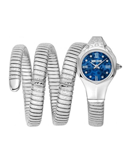 Just Cavalli Blue Jc1L271M0015 Ladies Signature Snake Ravenna Watch