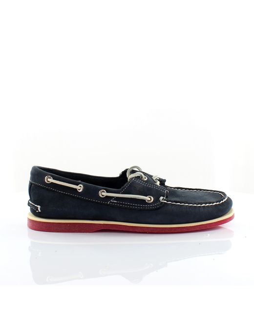 Timberland Blue Classic 2 Eye Suede Leather Lace Up Boat Shoes 6305A for men