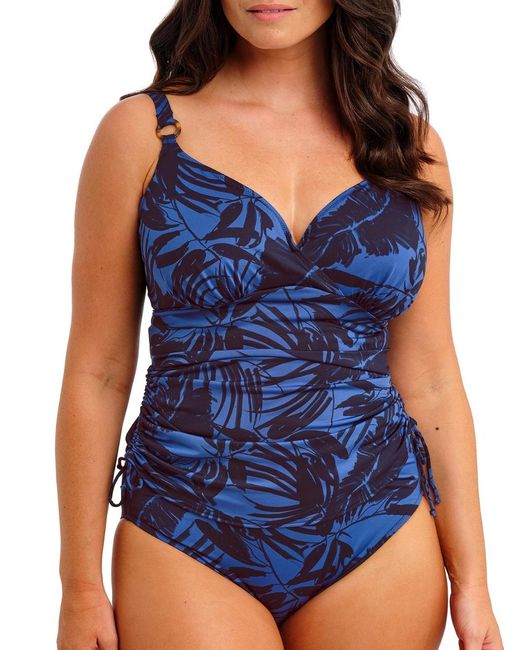 Fantasie Blue Malabar Coast Wrap Front Tankini Top