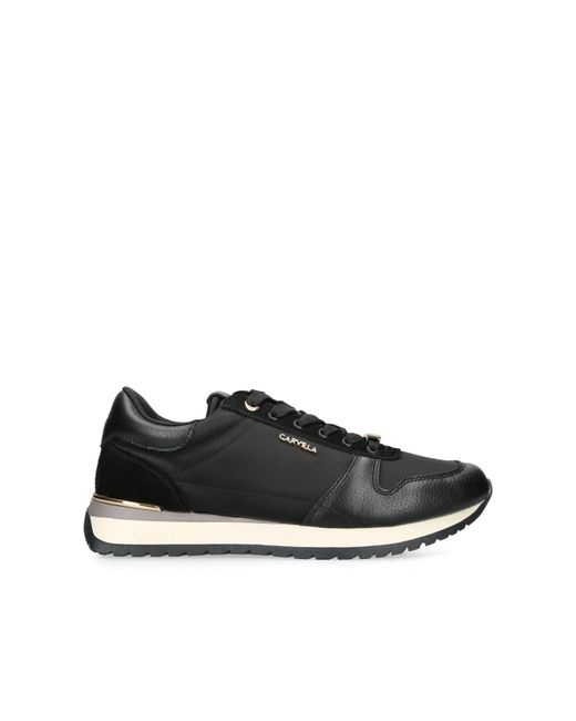 Carvela Kurt Geiger Black Suede Fabric Track Star Sneakers