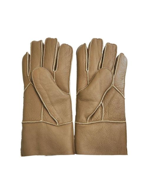 Infinity Leather Green Sheepskin Gloves With Roll Up/Down Cuff