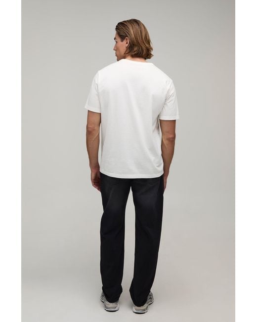 BoohooMAN Black Essential Straight Fit Jeans for men