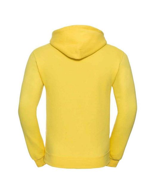 Russell Yellow Plain Hoodie for men