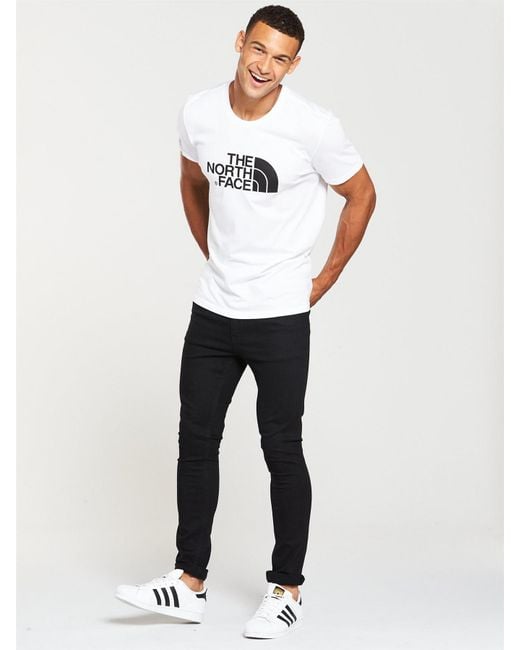 The North Face White T Shirt Ss Easy Tee Cotton for men