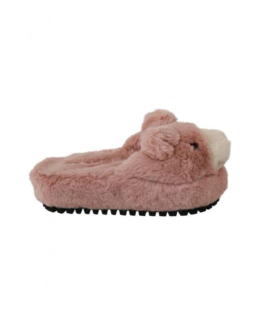 Dolce & Gabbana Brown Bear House Slippers Sandals Shoes